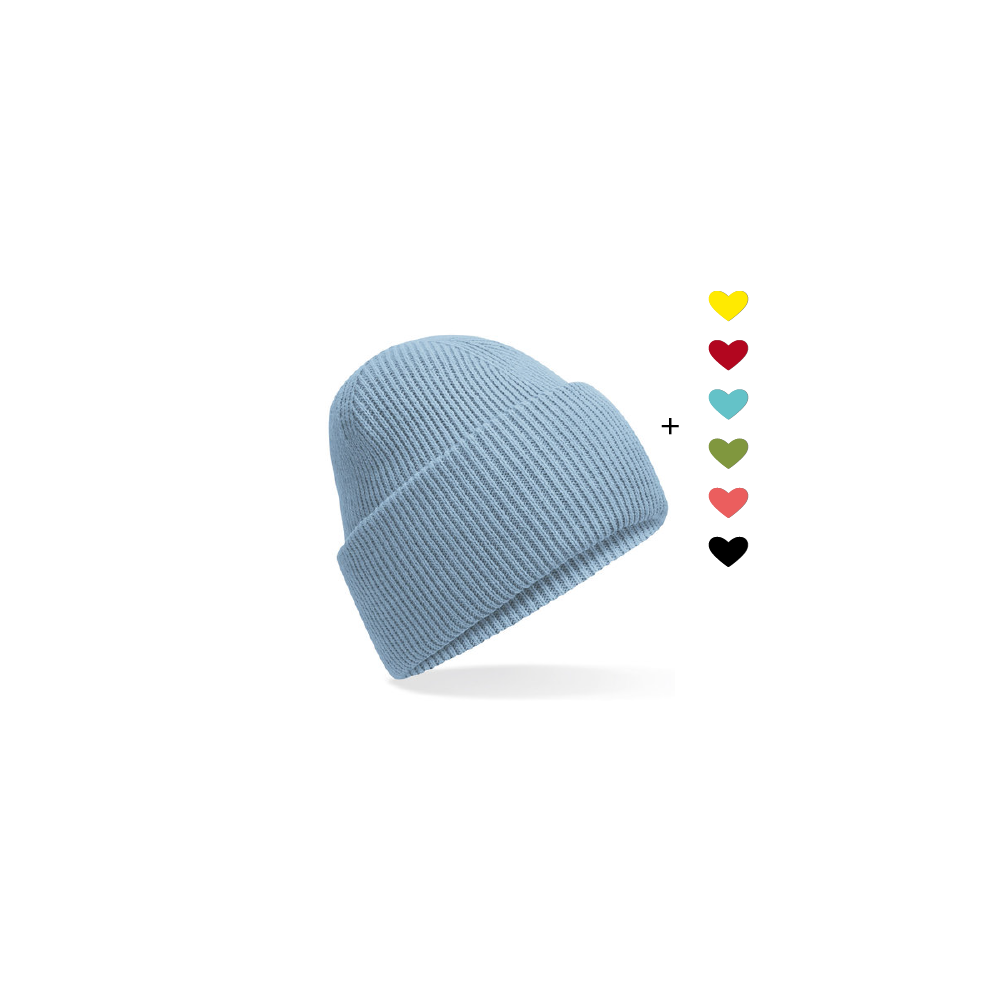 HerzBeanie // Graublau