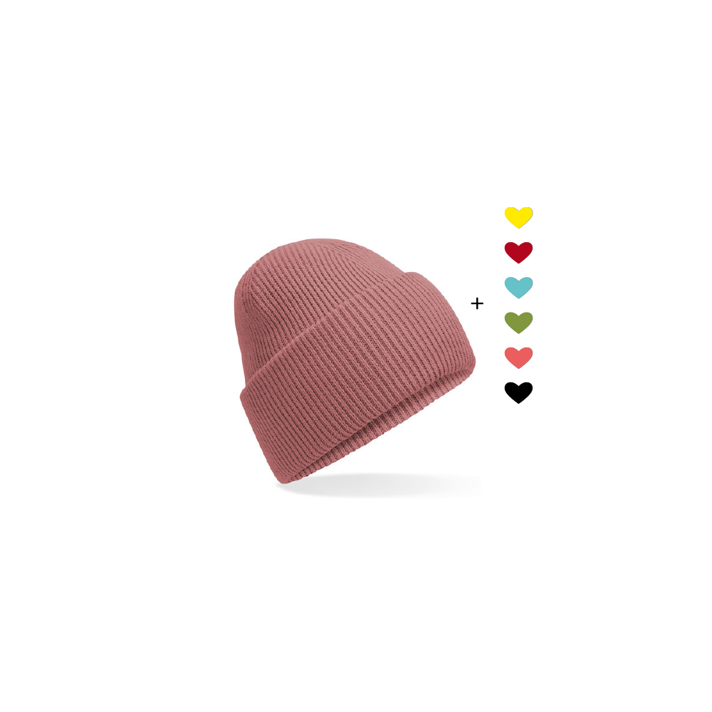 HerzBeanie // Rosenbeige