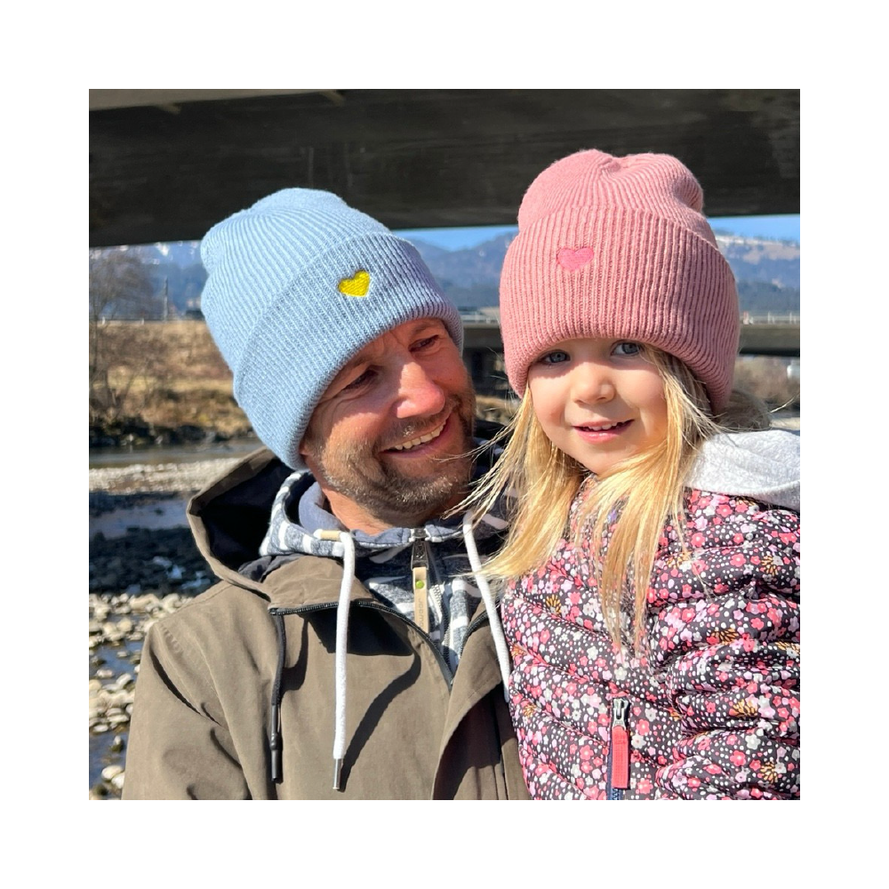 HerzBeanie // Rosenbeige