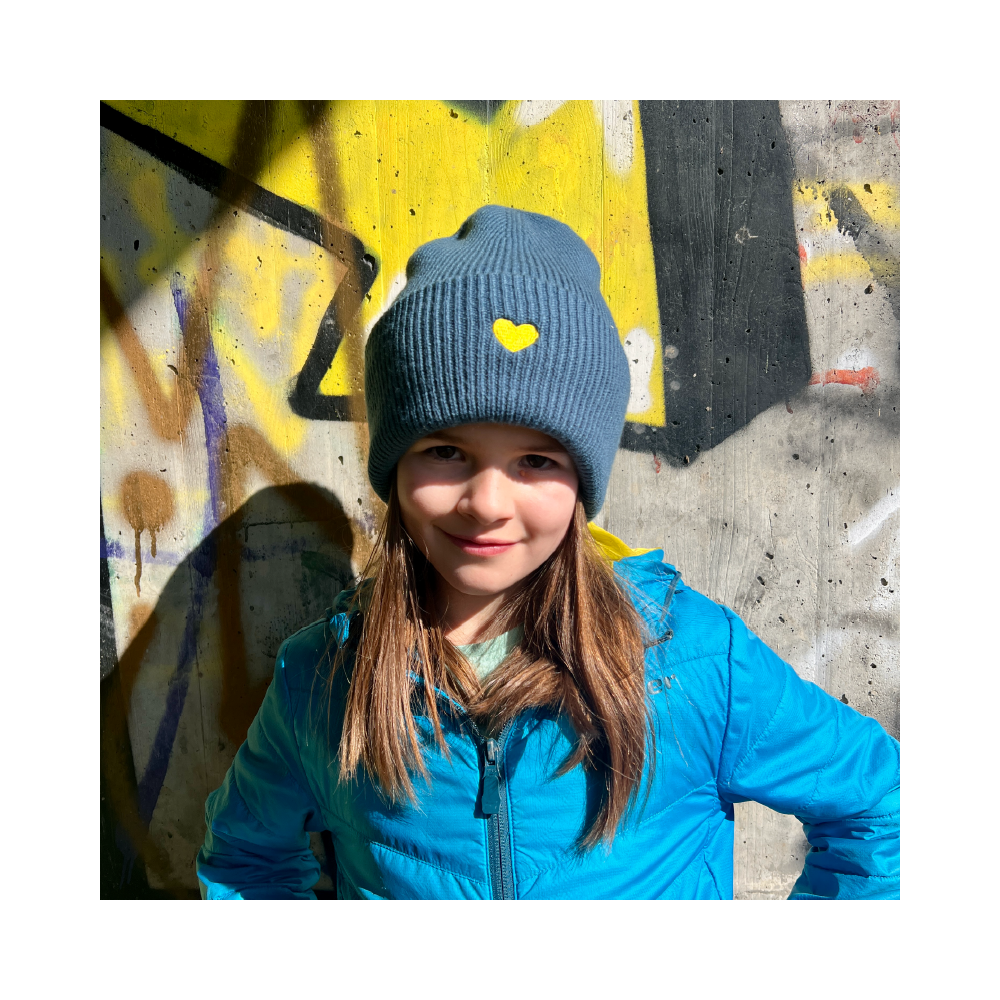 HerzBeanie // Sturmblau
