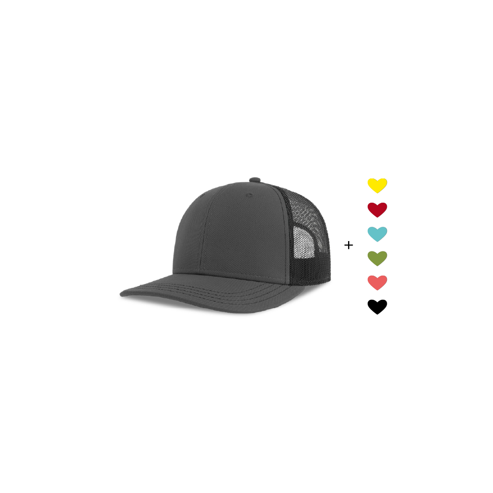 HerzCap Trucker // Graphit-Schwarz