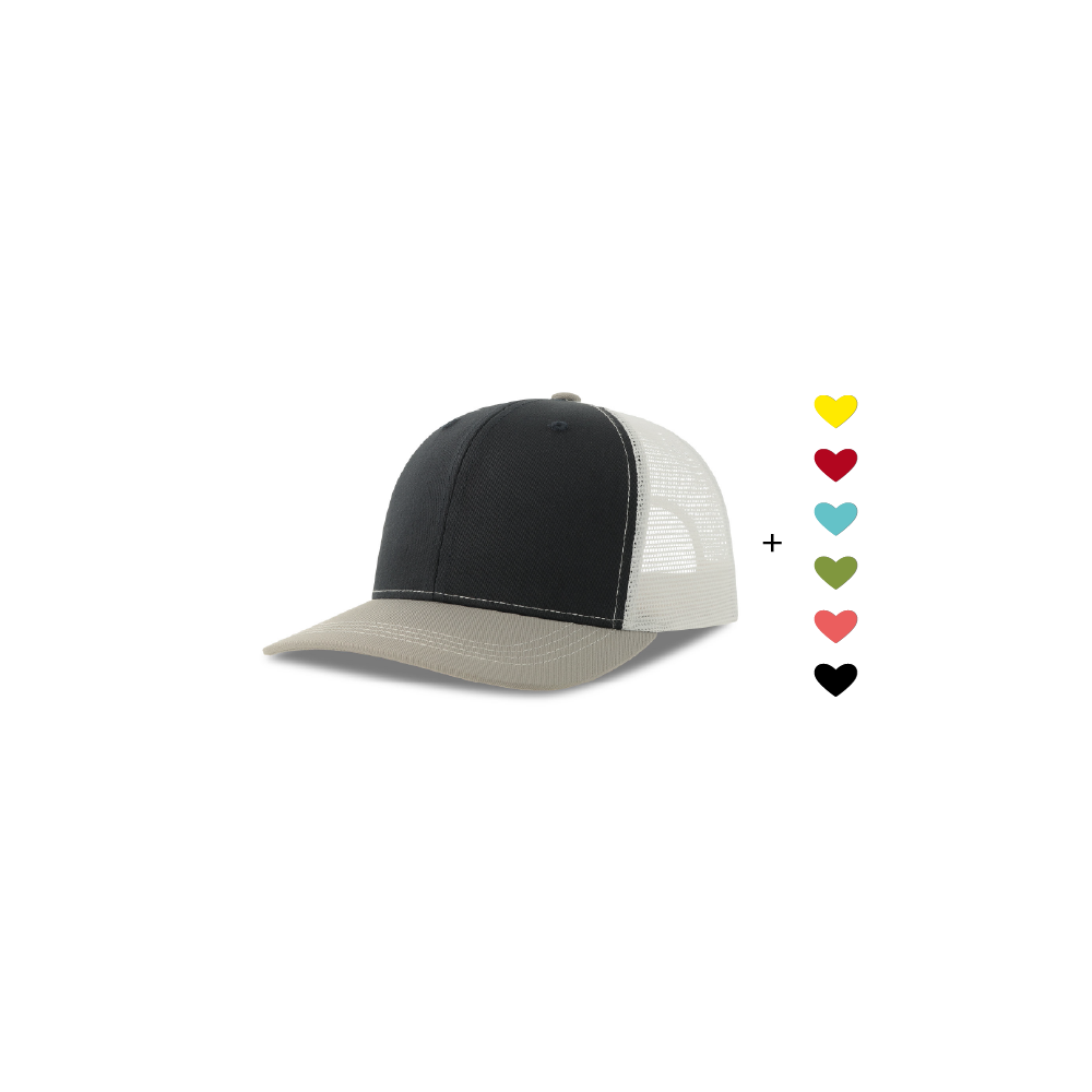 HerzCap Trucker // Nachtblau-Grau-Weiß