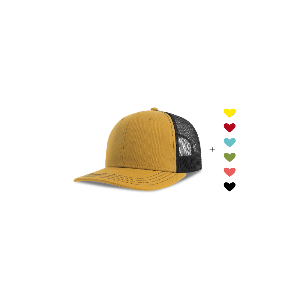HerzCap Trucker // Senfgelb-Schwarz
