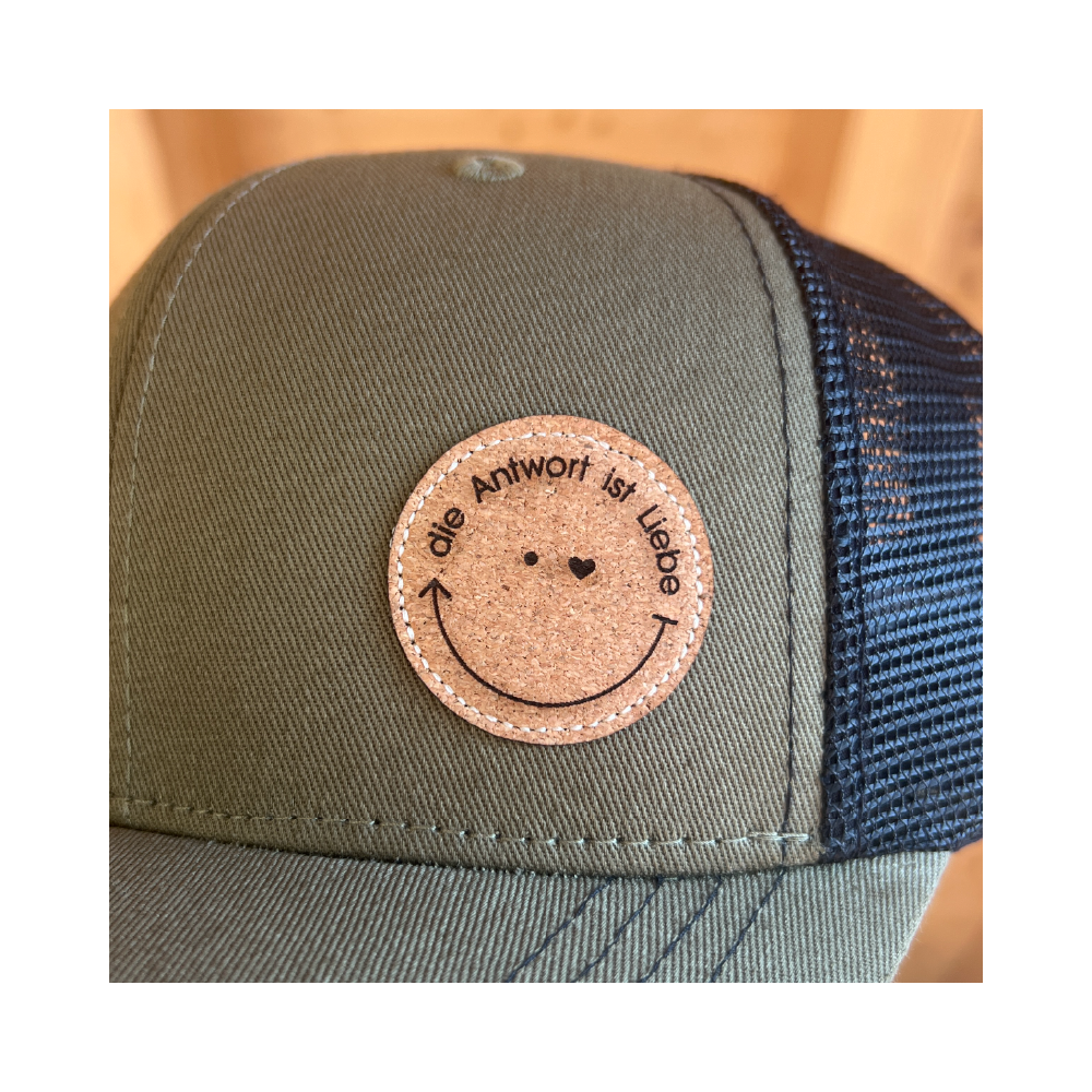 HerzCap Trucker Smiley // Waldgrün-Schwarz