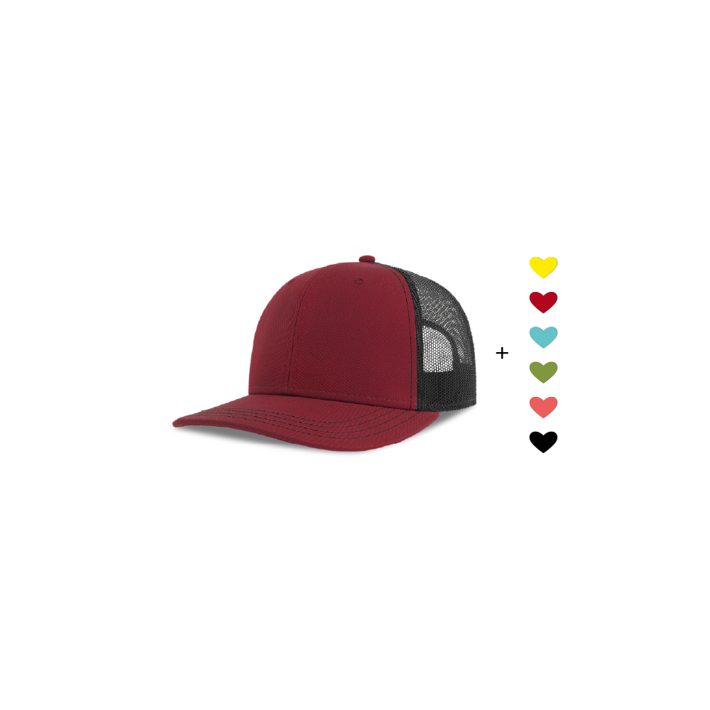 HerzCap Trucker // Weinrot-Schwarz