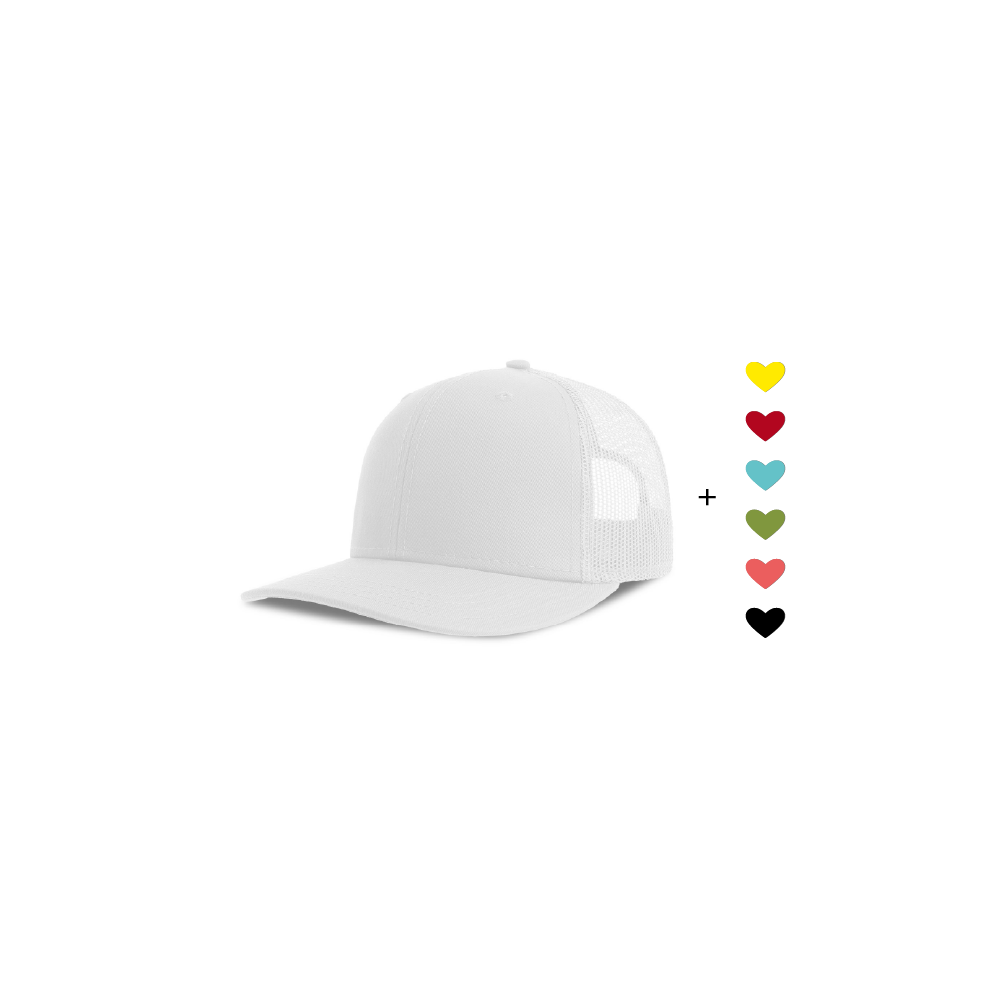 HerzCap Trucker // Weiß-Weiß