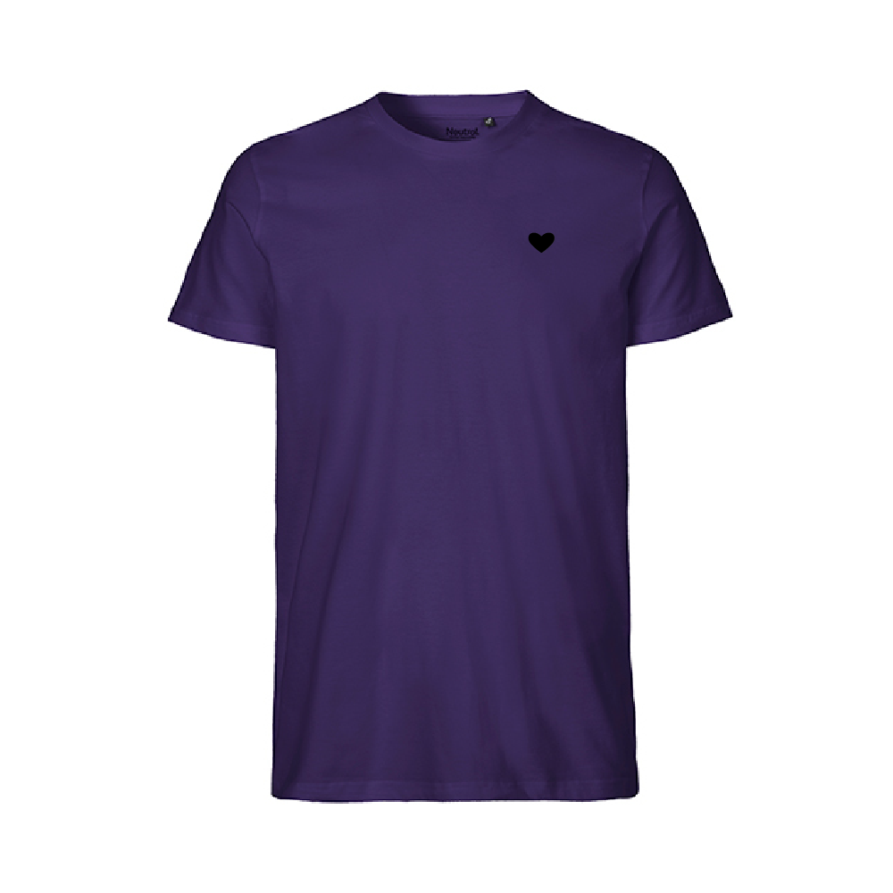 HerzShirt Men Rundhals // Aubergine