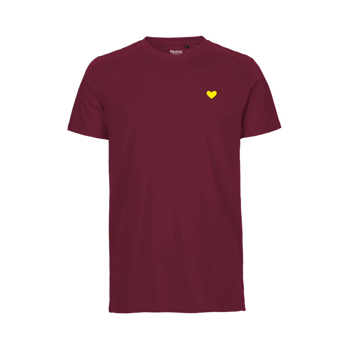 HerzShirt Men Rundhals // Weinrot