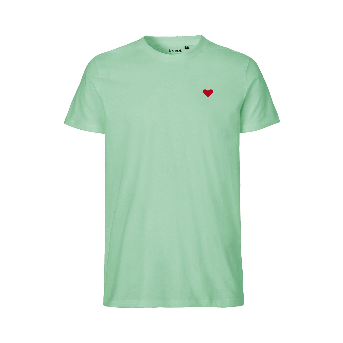HerzShirt Men Rundhals // Mintgrün