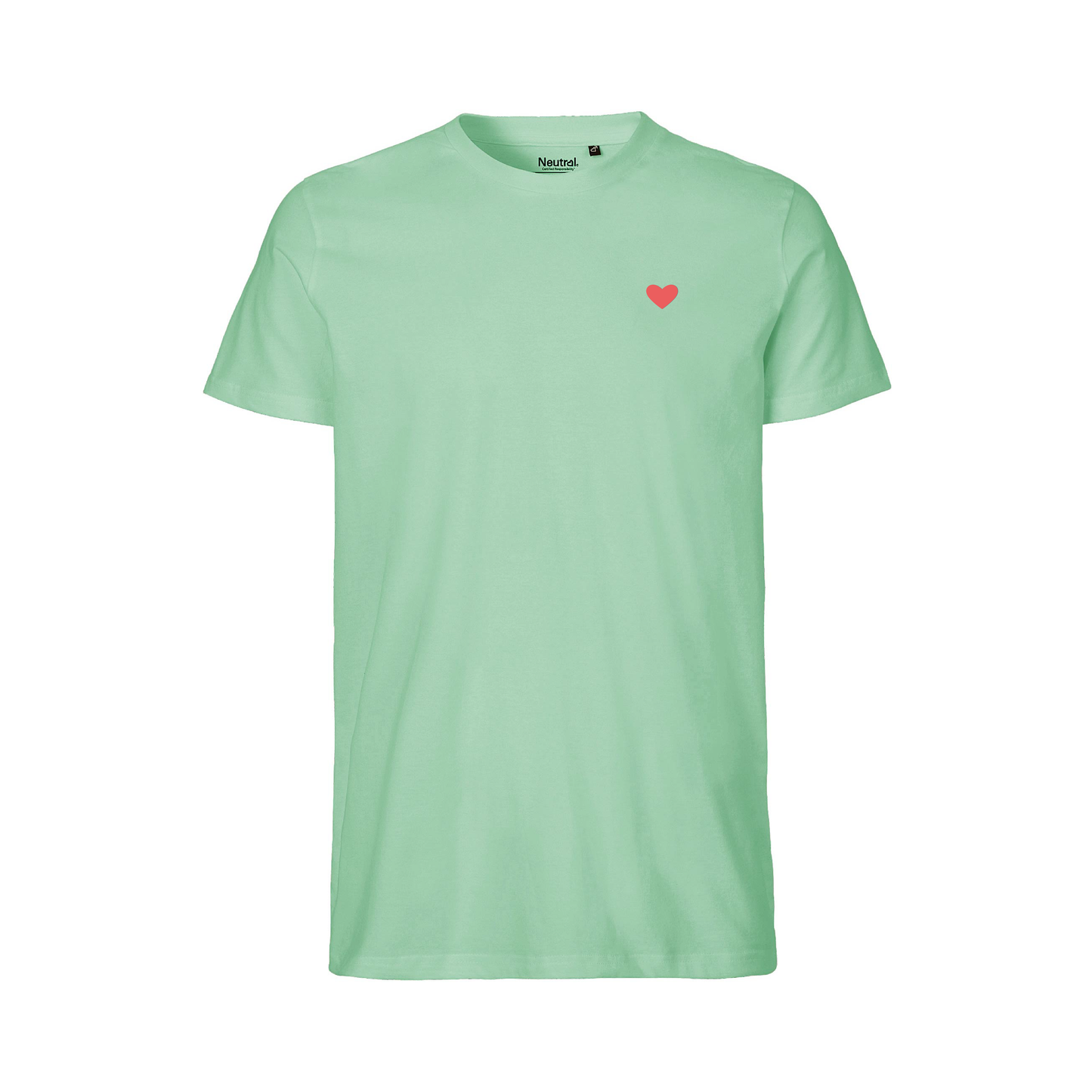 HerzShirt Men Rundhals // Mintgrün