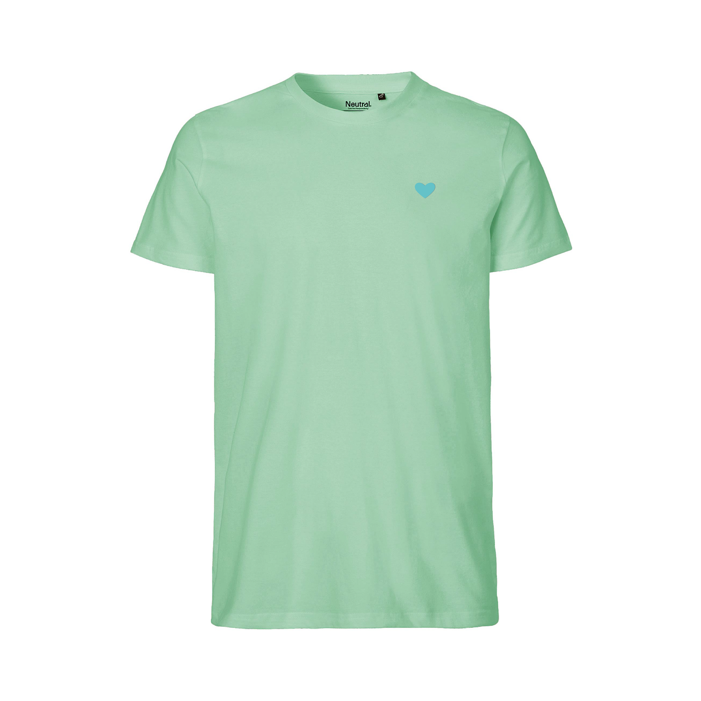 HerzShirt Men Rundhals // Mintgrün