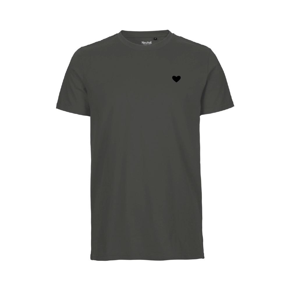 HerzShirt Men Rundhals // Graphit