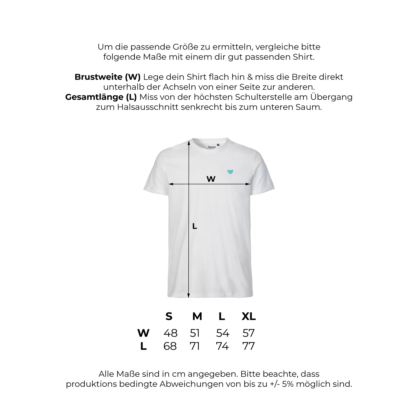 HerzShirt Men Rundhals // Indigoblau
