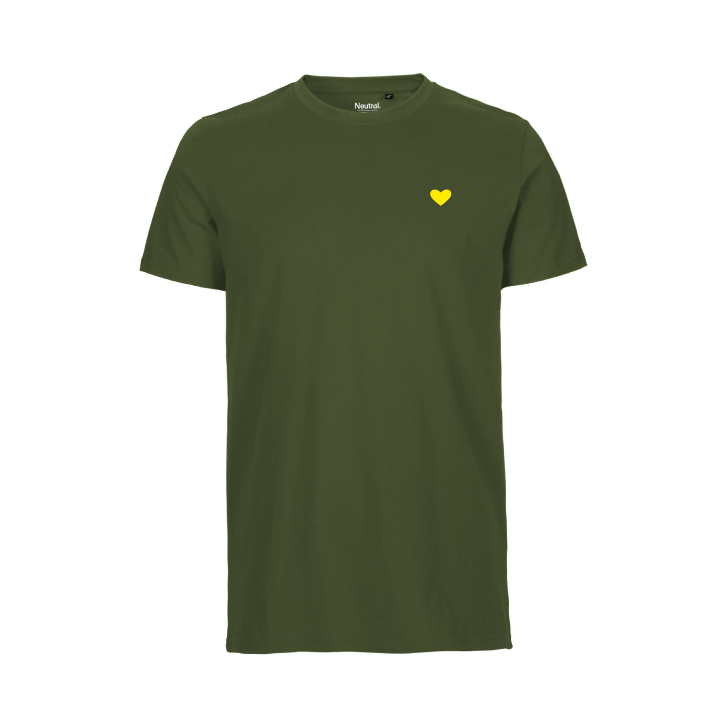 HerzShirt Men Rundhals // Moosgrün