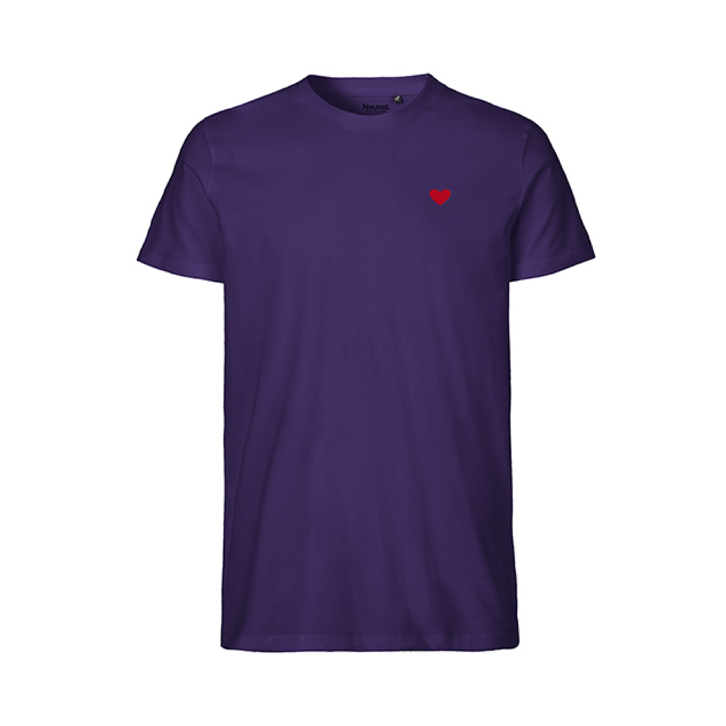 HerzShirt Men Rundhals // Aubergine