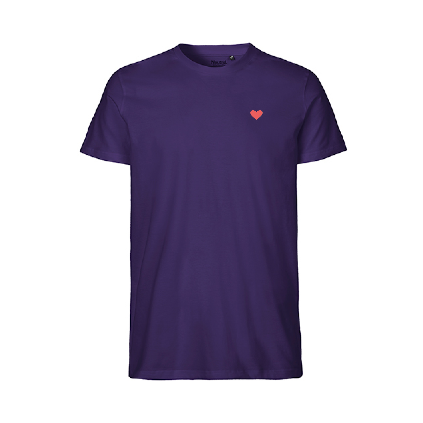 HerzShirt Men Rundhals // Aubergine