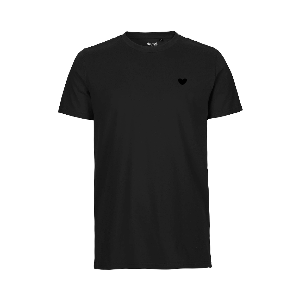 HerzShirt Men Rundhals // Schwarz