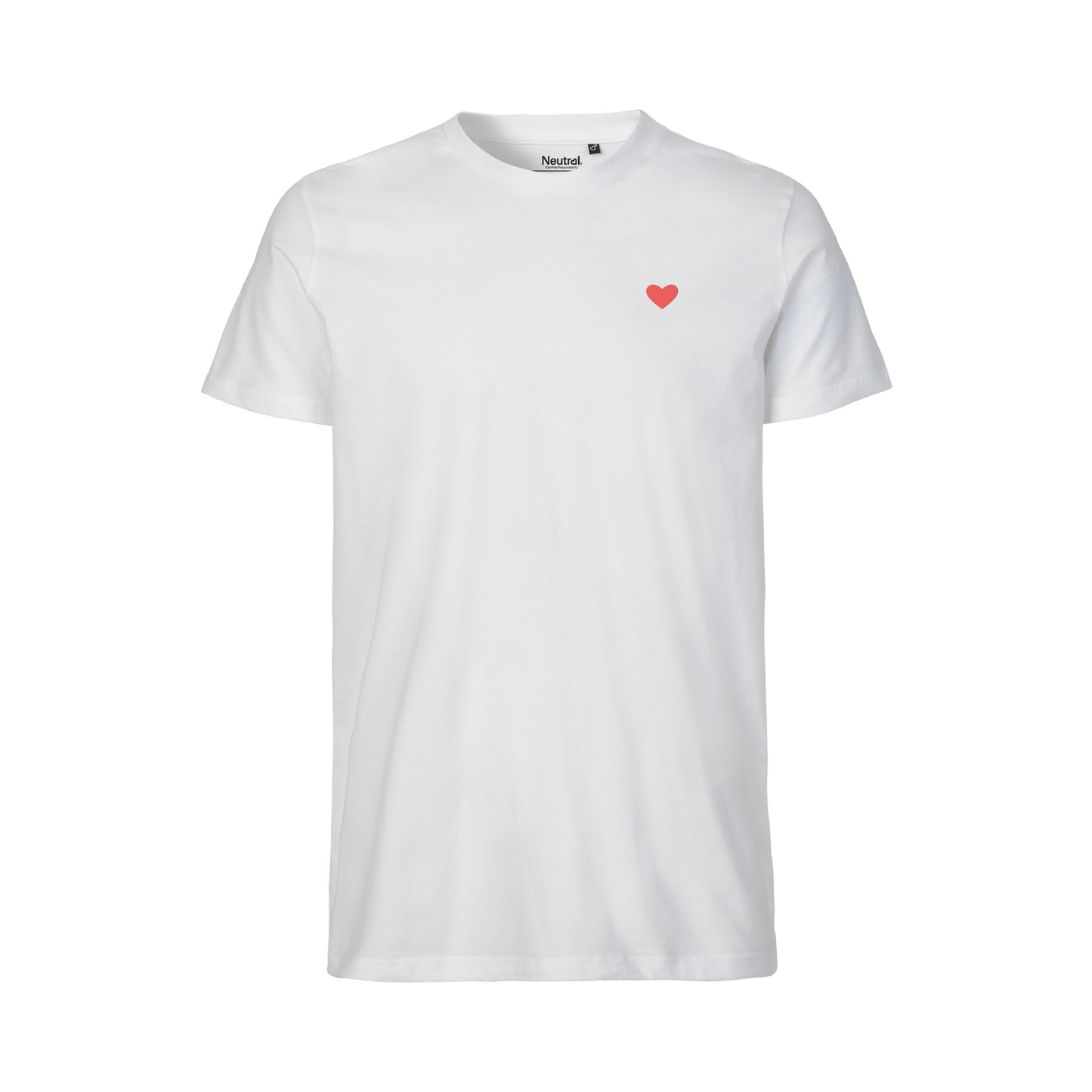 HerzShirt Men Rundhals // Weiß