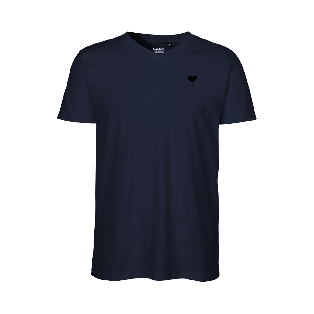 HerzShirt Men V-Neck // Nachtblau