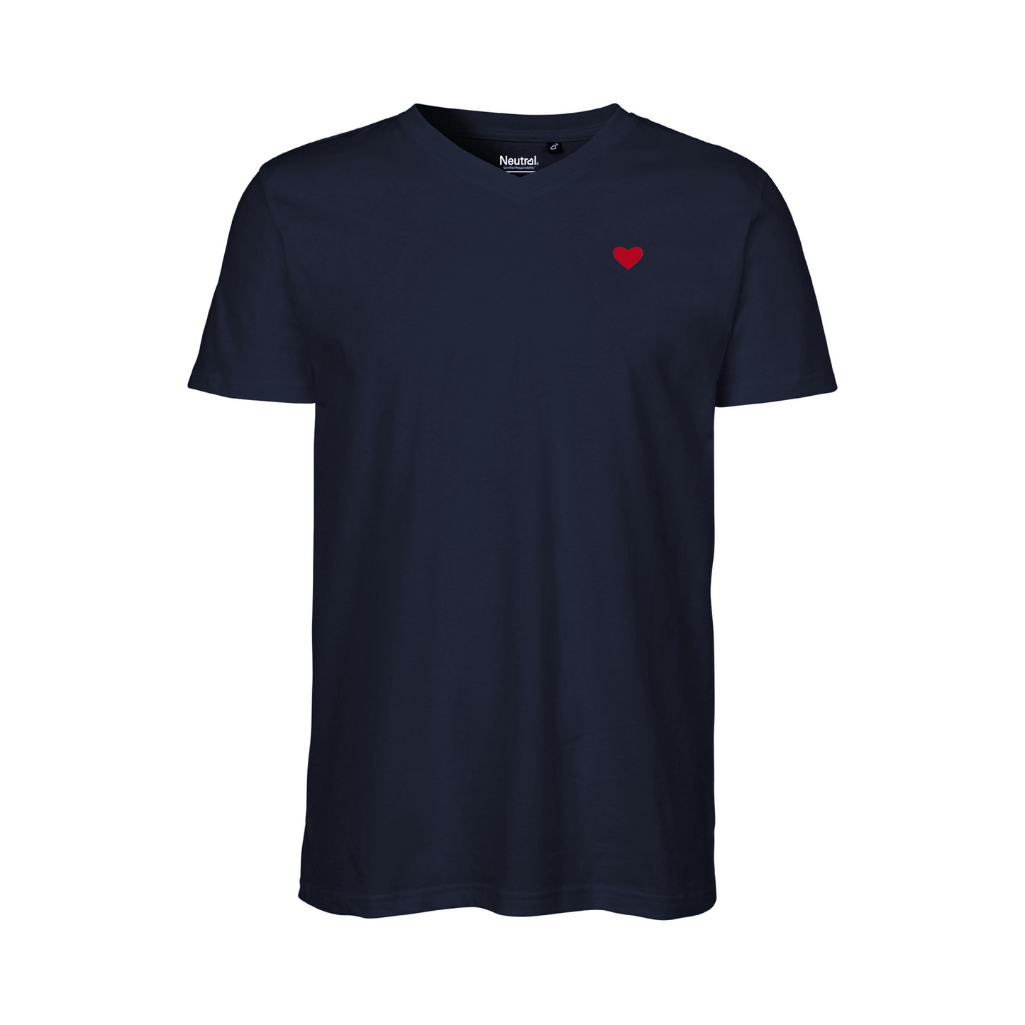 HerzShirt Men V-Neck // Nachtblau
