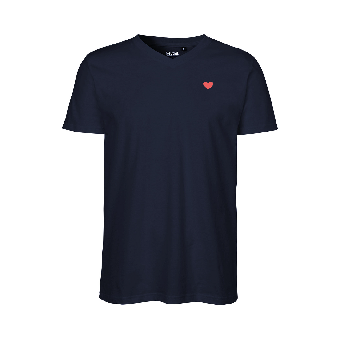 HerzShirt Men V-Neck // Nachtblau