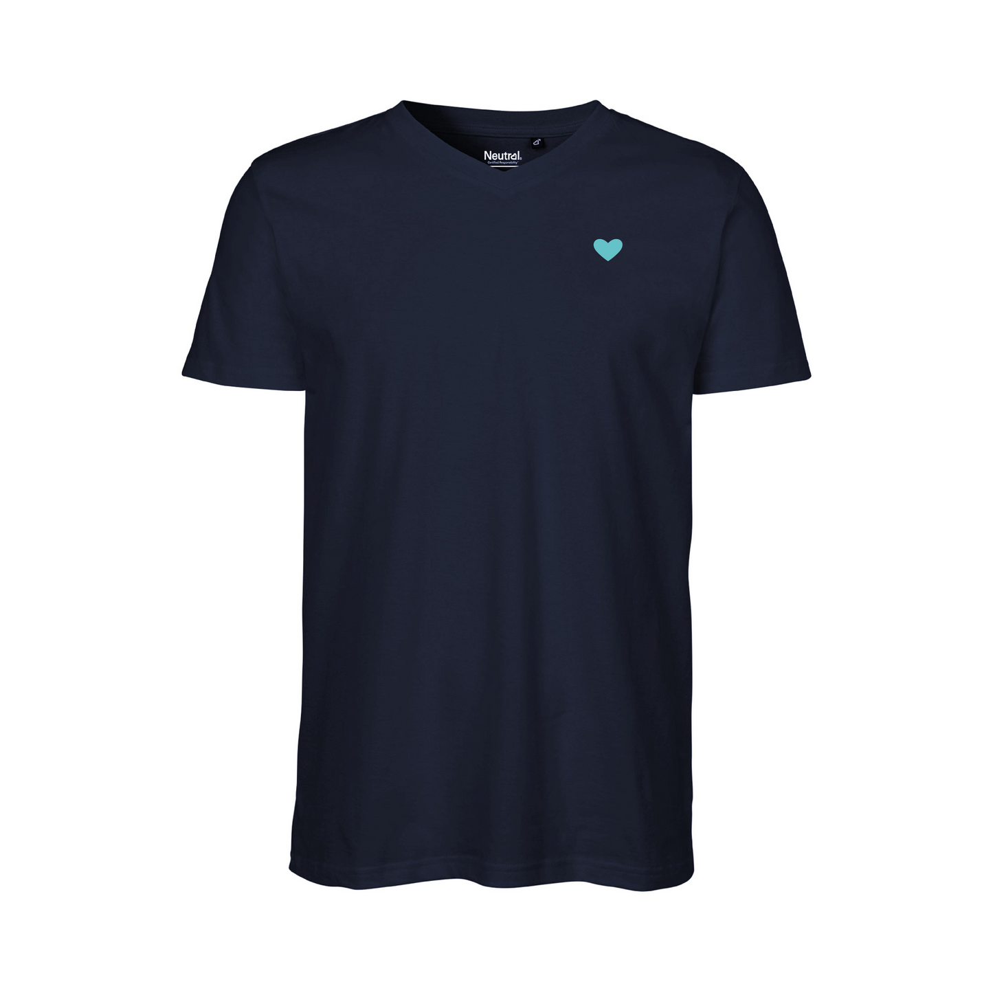 HerzShirt Men V-Neck // Nachtblau