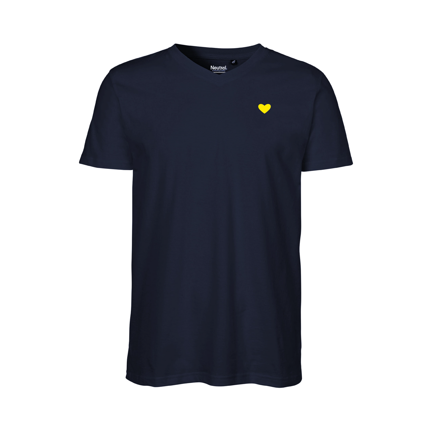 HerzShirt Men V-Neck // Nachtblau