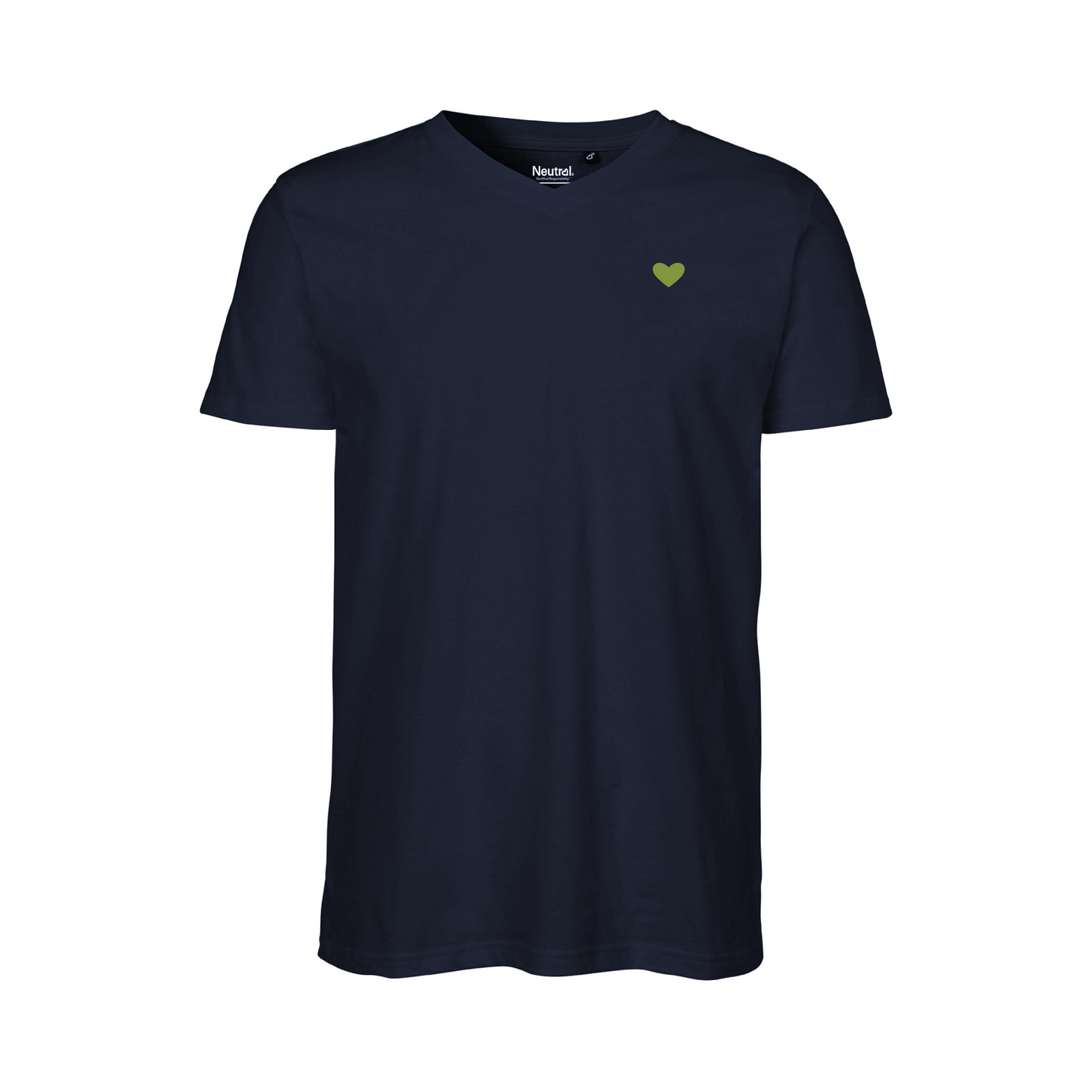 HerzShirt Men V-Neck // Nachtblau