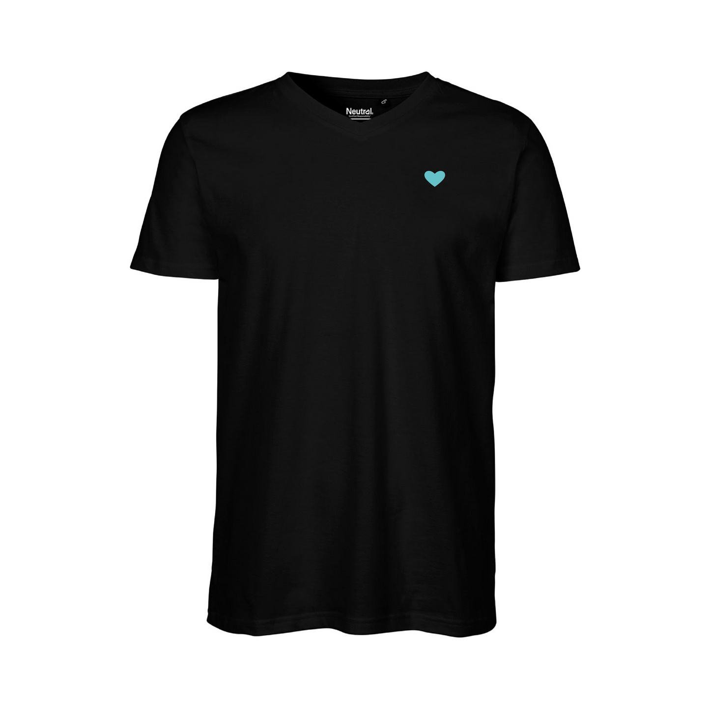 HerzShirt Men V-Neck // Schwarz