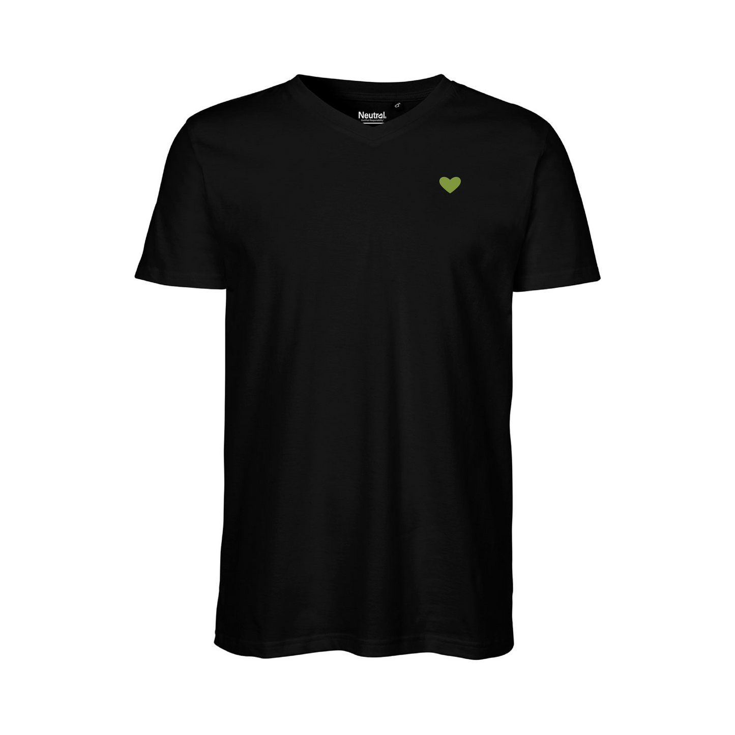 HerzShirt Men V-Neck // Schwarz