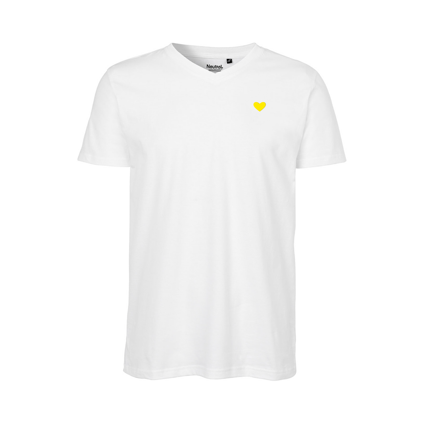 HerzShirt Men V-Neck // Weiß