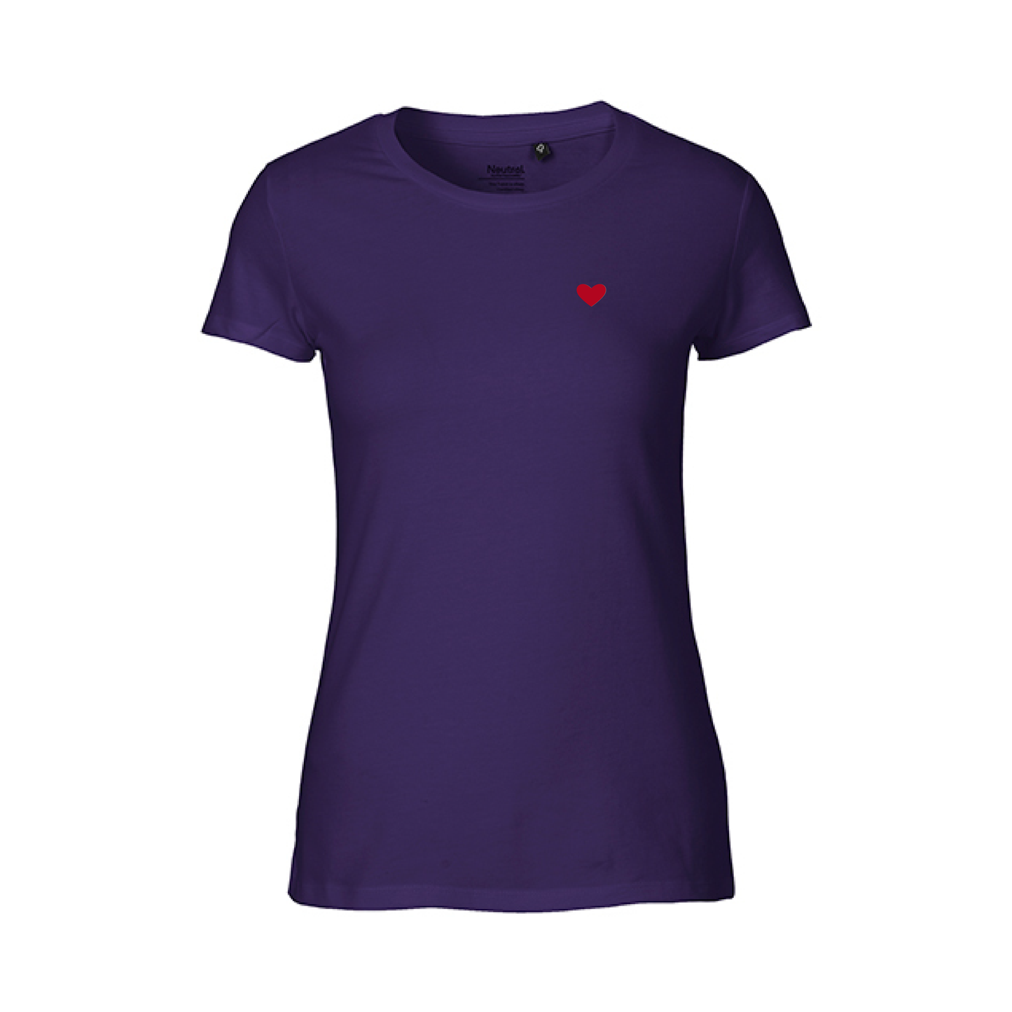 HerzShirt Women Rundhals // Aubergine