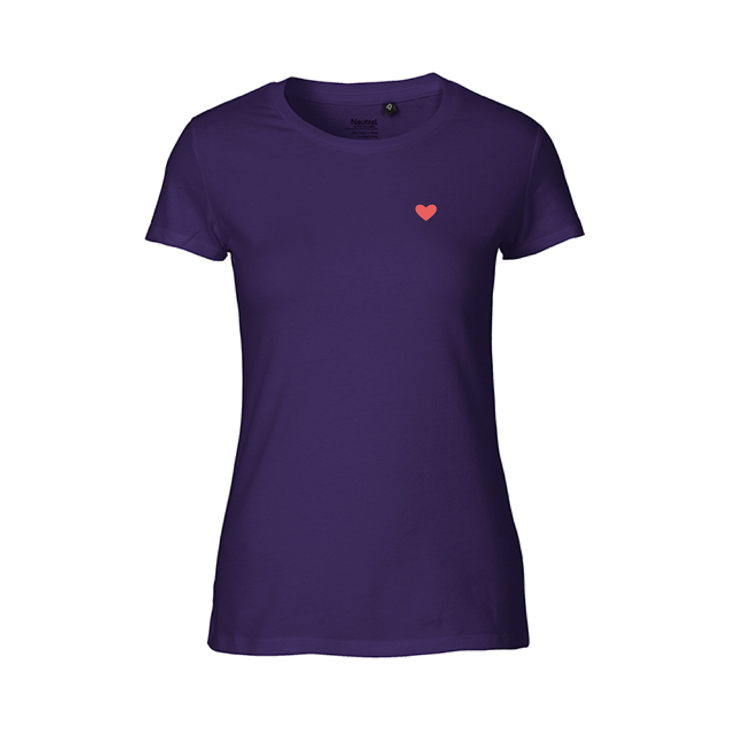 HerzShirt Women Rundhals // Aubergine