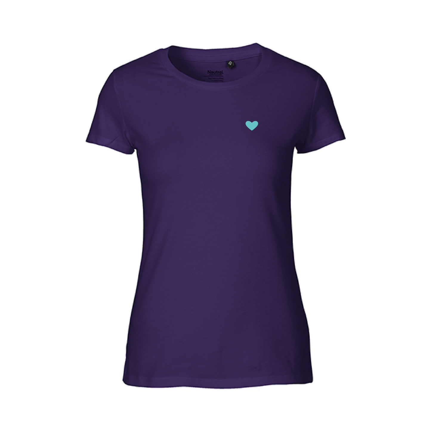 HerzShirt Women Rundhals // Aubergine