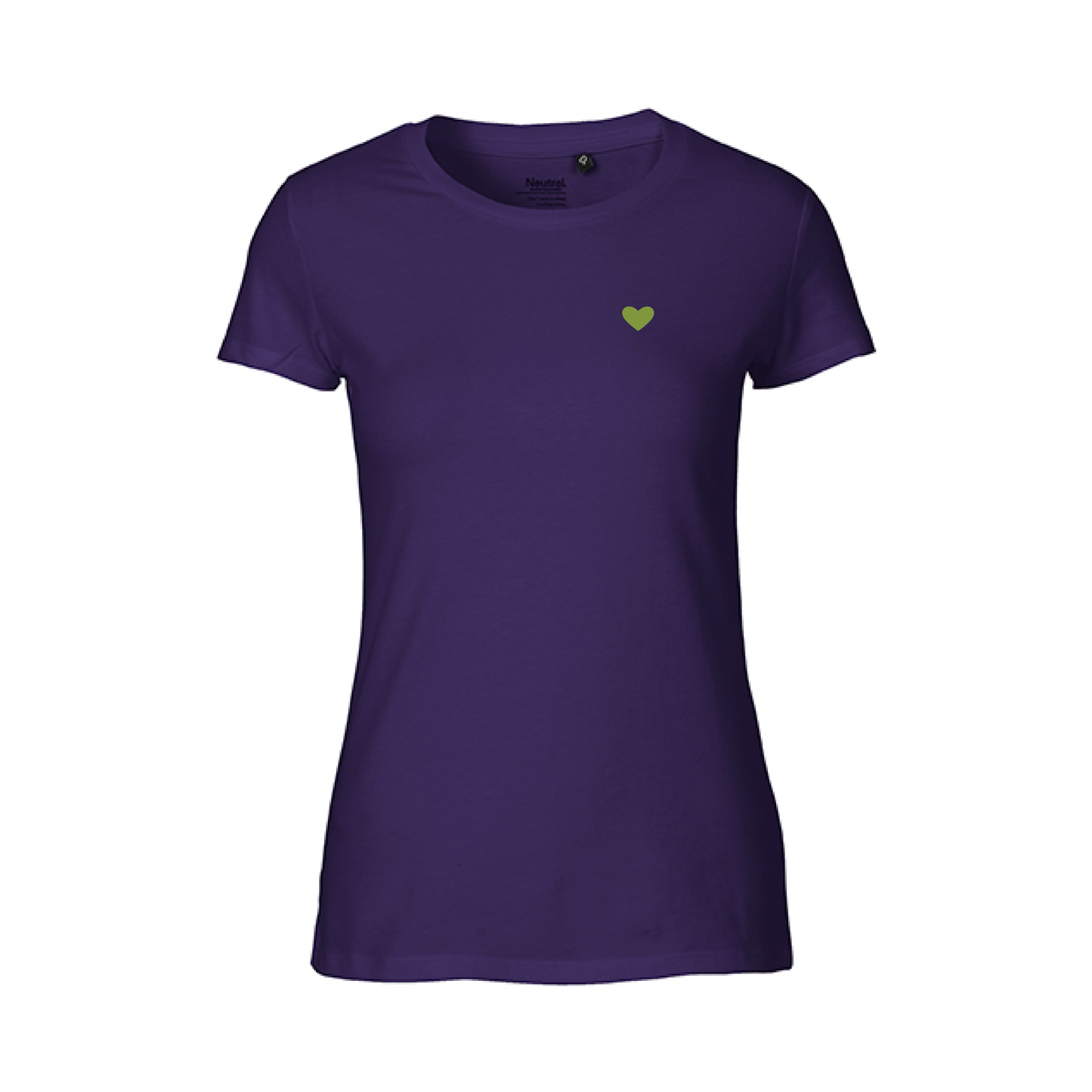 HerzShirt Women Rundhals // Aubergine