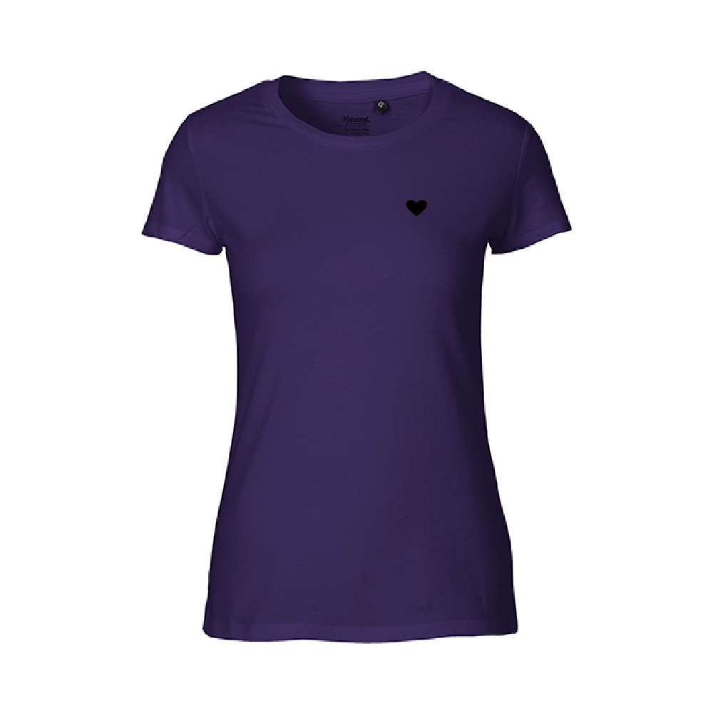 HerzShirt Women Rundhals // Aubergine