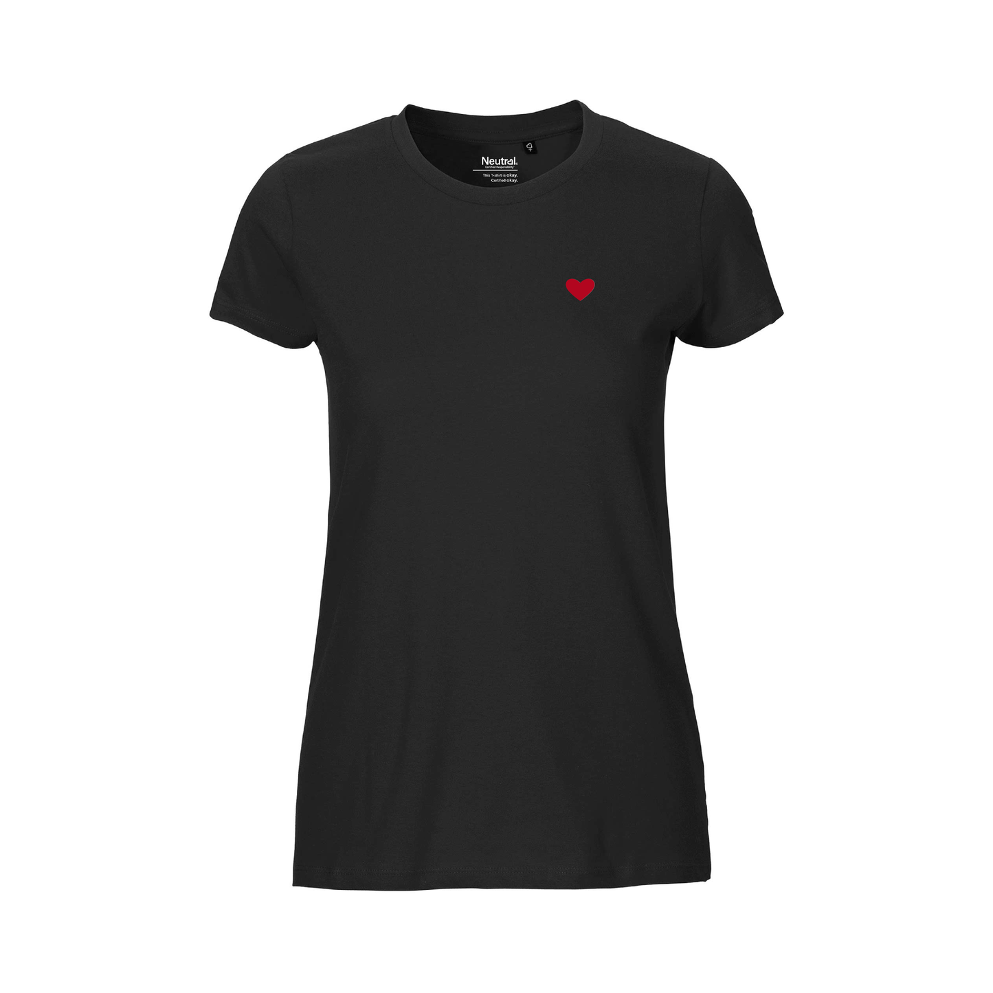 HerzShirt Women Rundhals // Schwarz