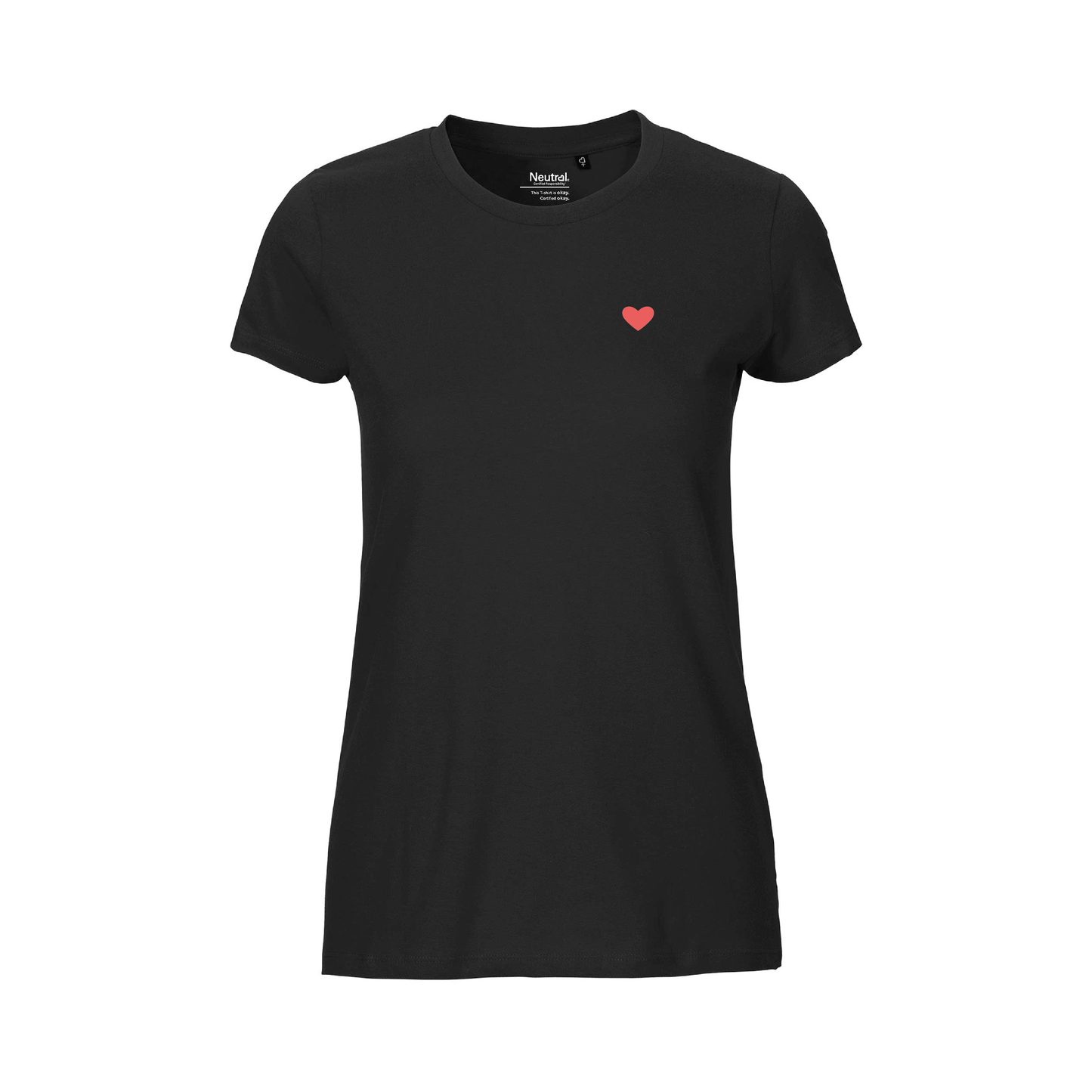 HerzShirt Women Rundhals // Schwarz