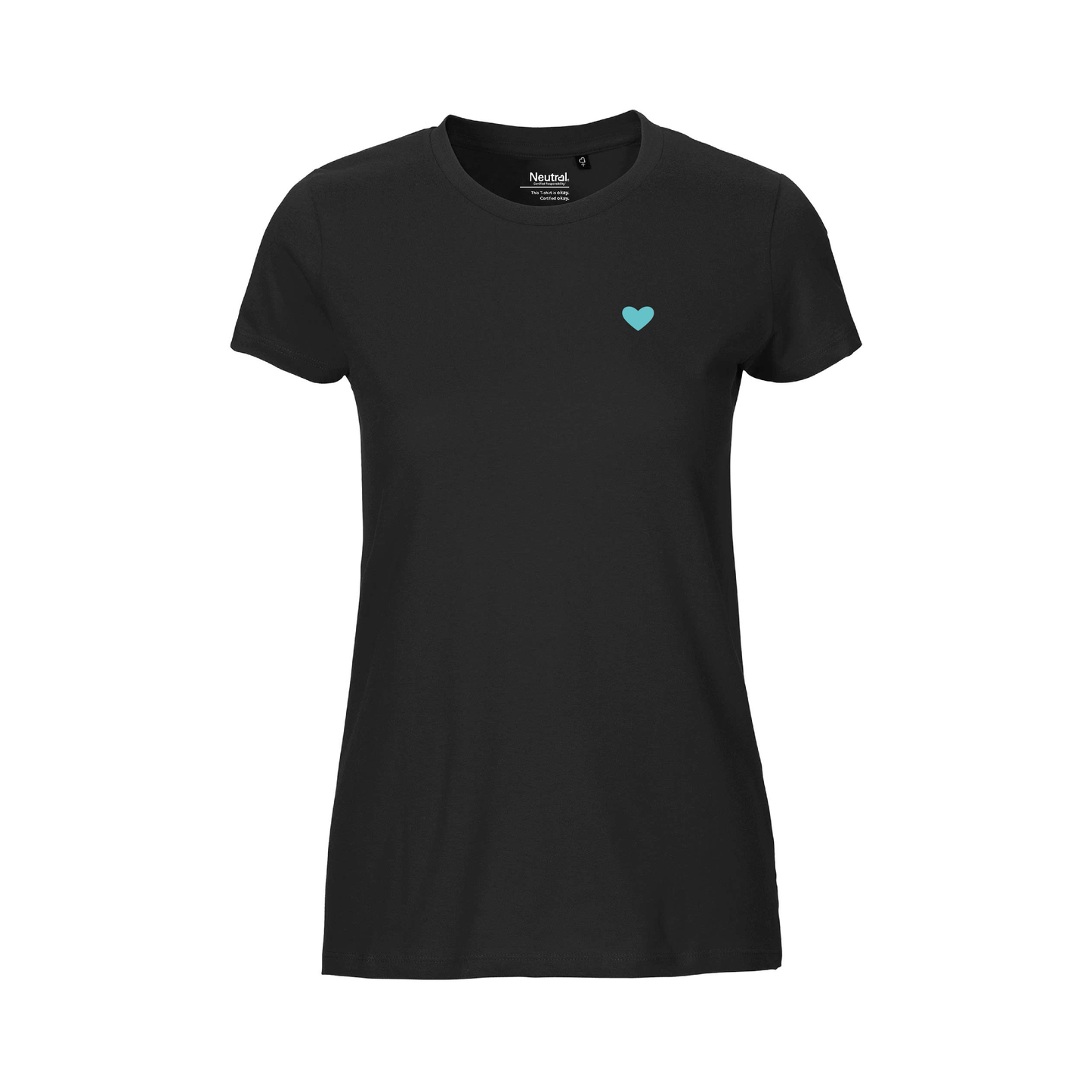 HerzShirt Women Rundhals // Schwarz