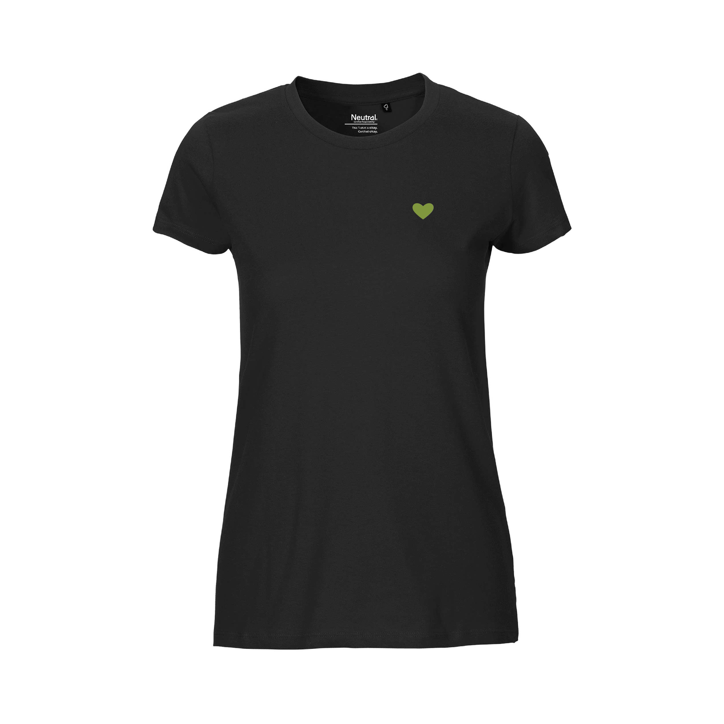 HerzShirt Women Rundhals // Schwarz