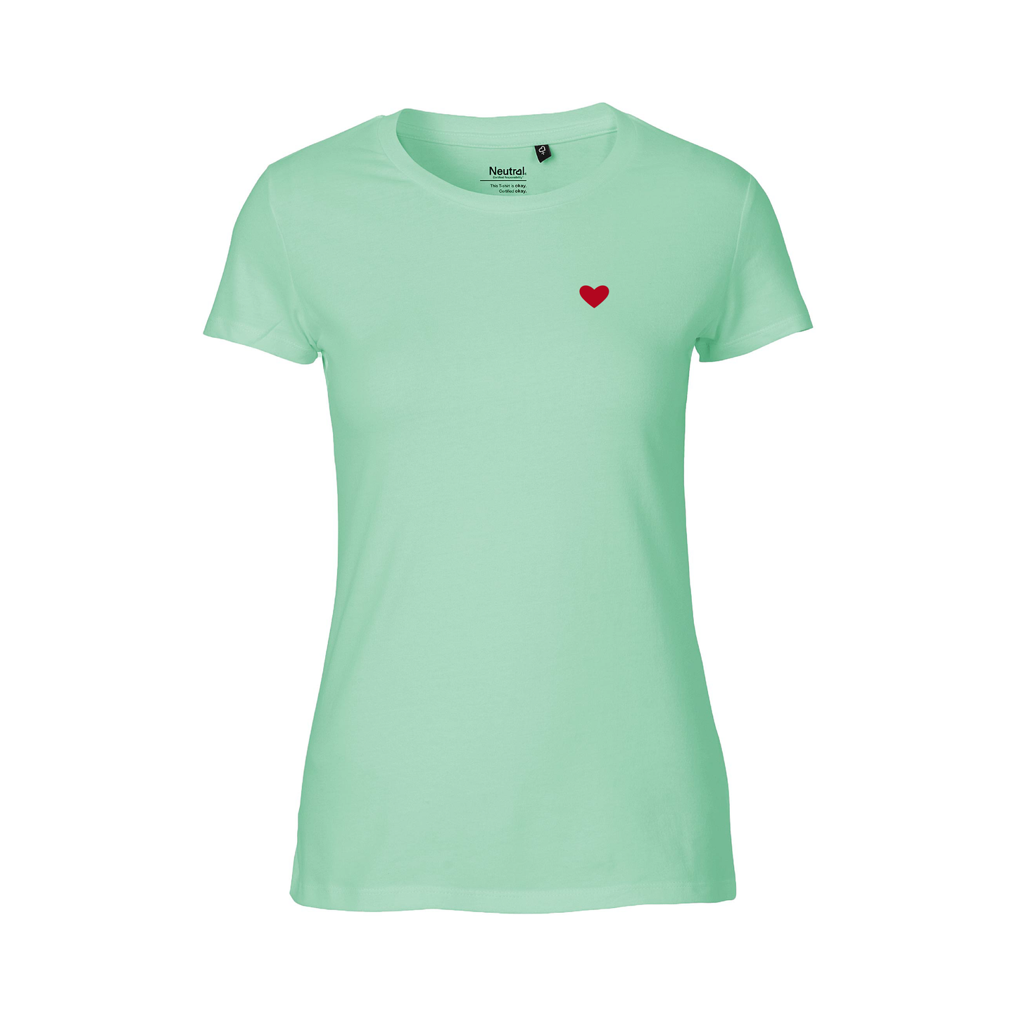 HerzShirt Women Rundhals // Mintgrün