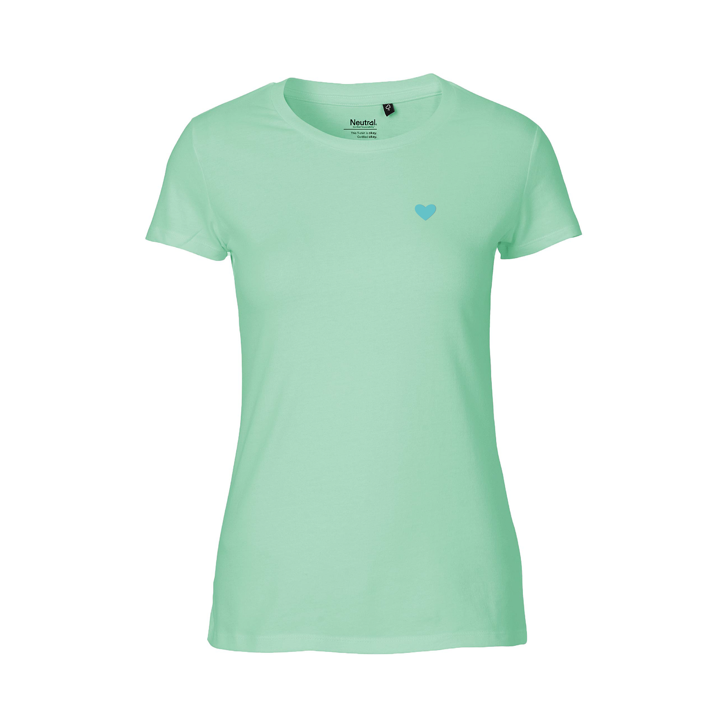 HerzShirt Women Rundhals // Mintgrün