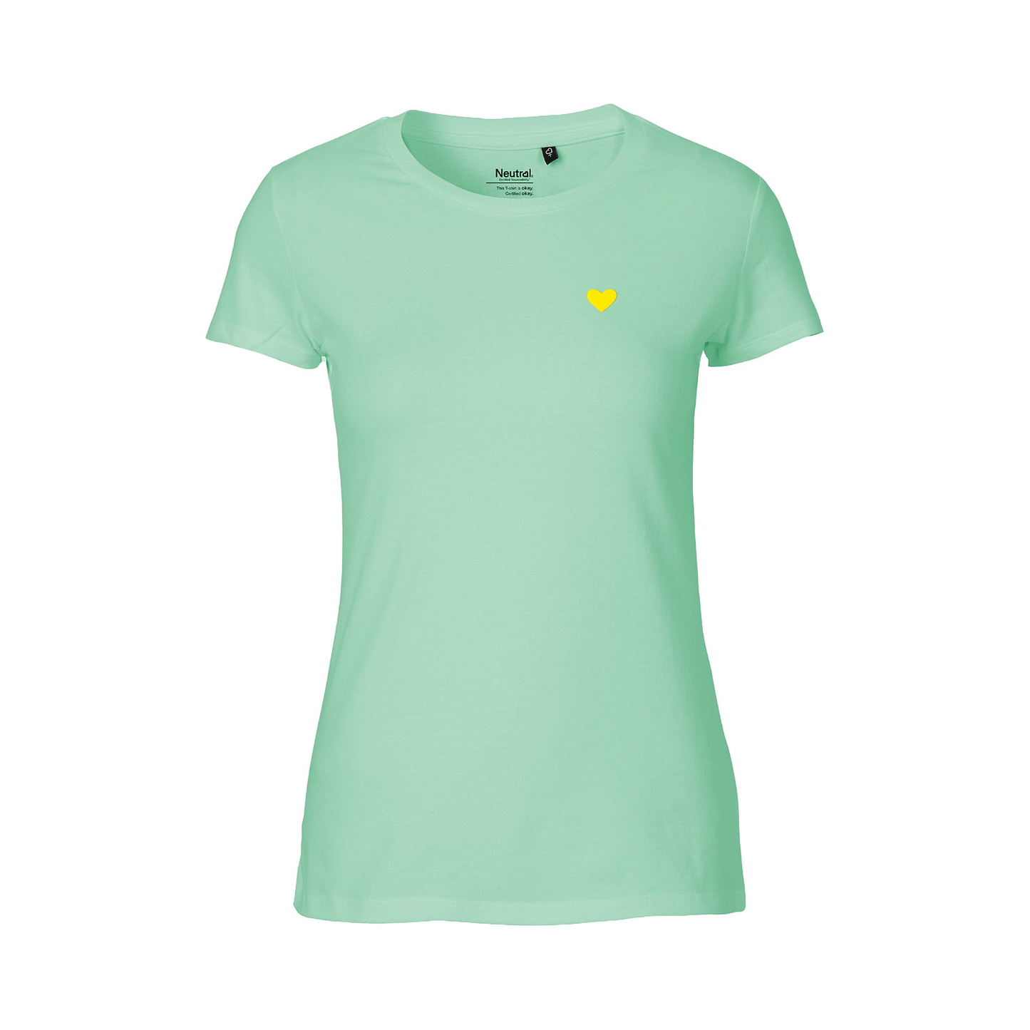HerzShirt Women Rundhals // Mintgrün M // sofort verfügbar