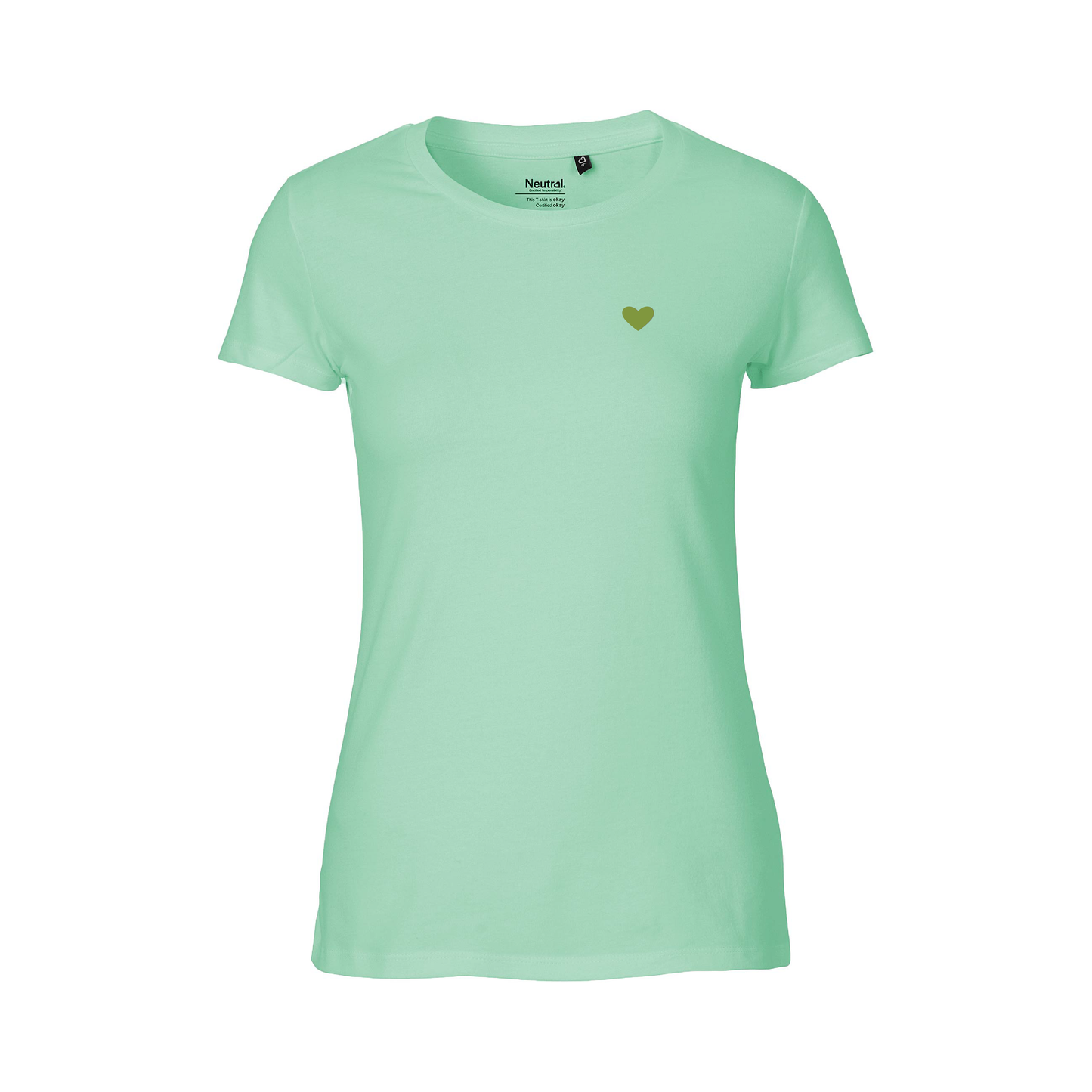HerzShirt Women Rundhals // Mintgrün