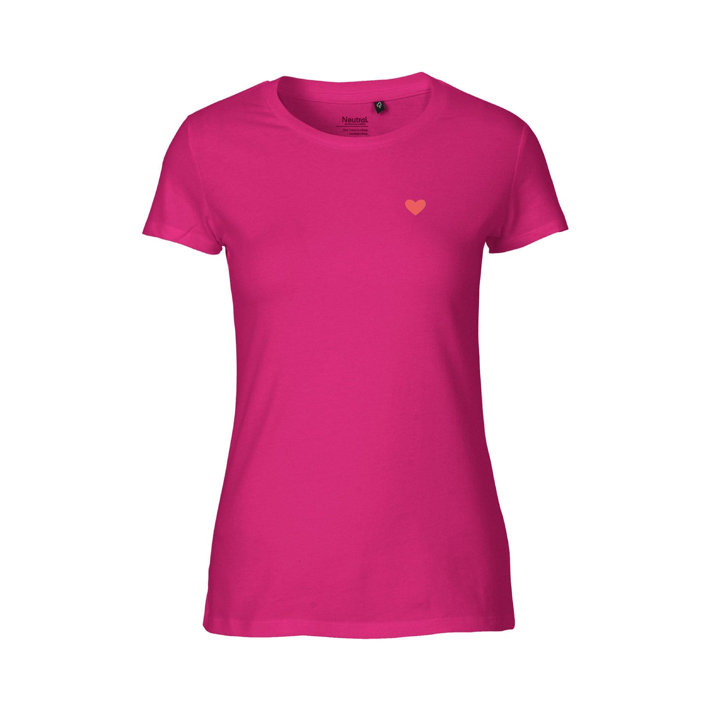 HerzShirt Women Rundhals // Fuchsia