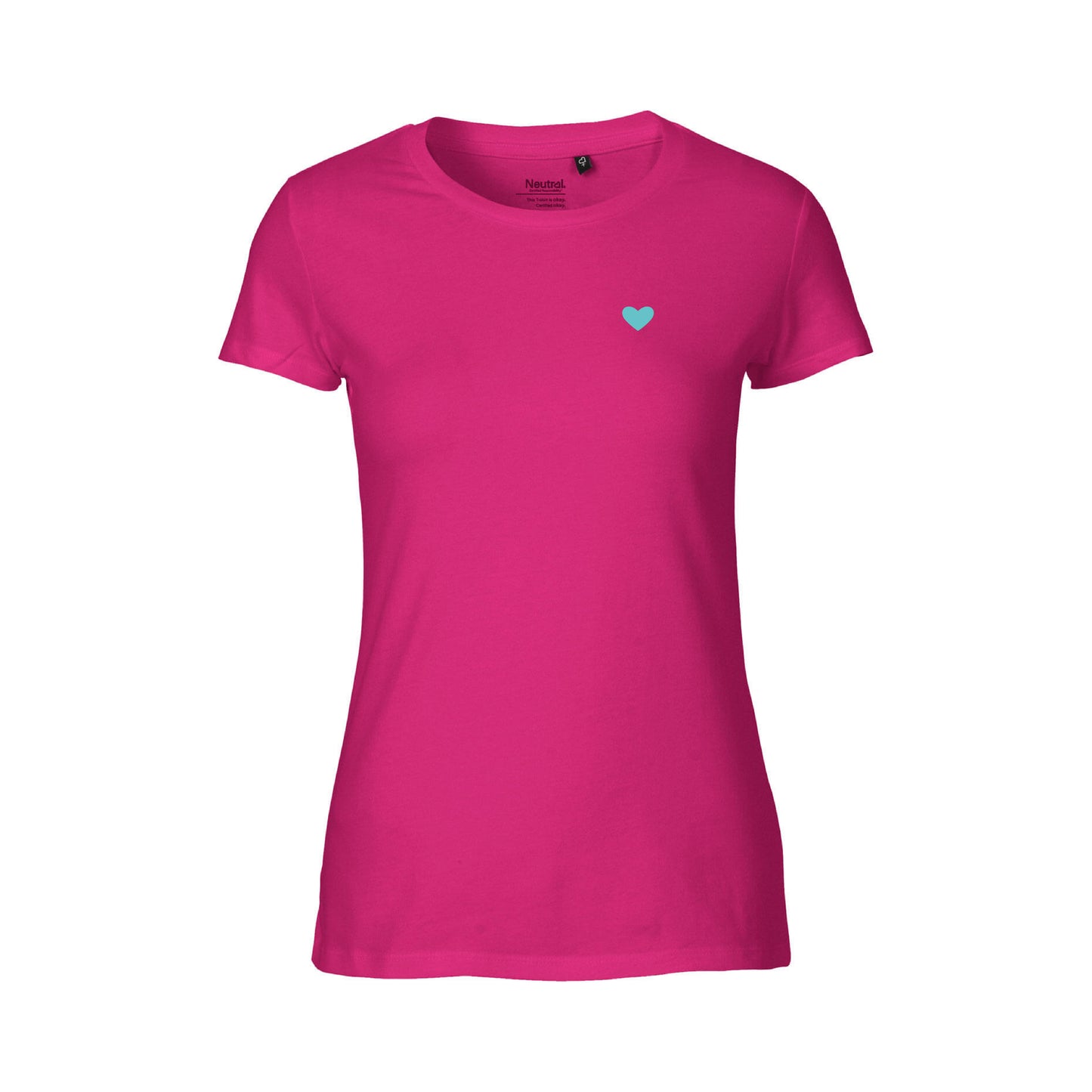 HerzShirt Women Rundhals // Fuchsia