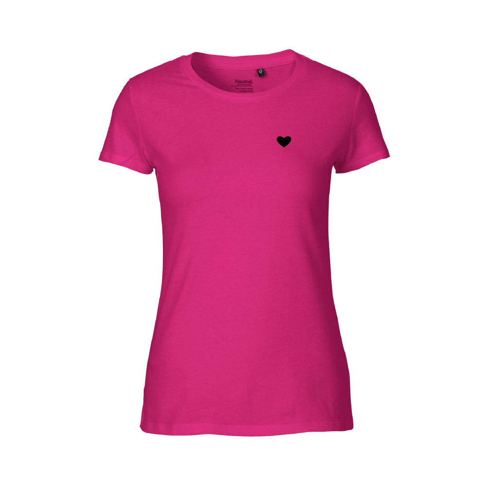 HerzShirt Women Rundhals // Fuchsia