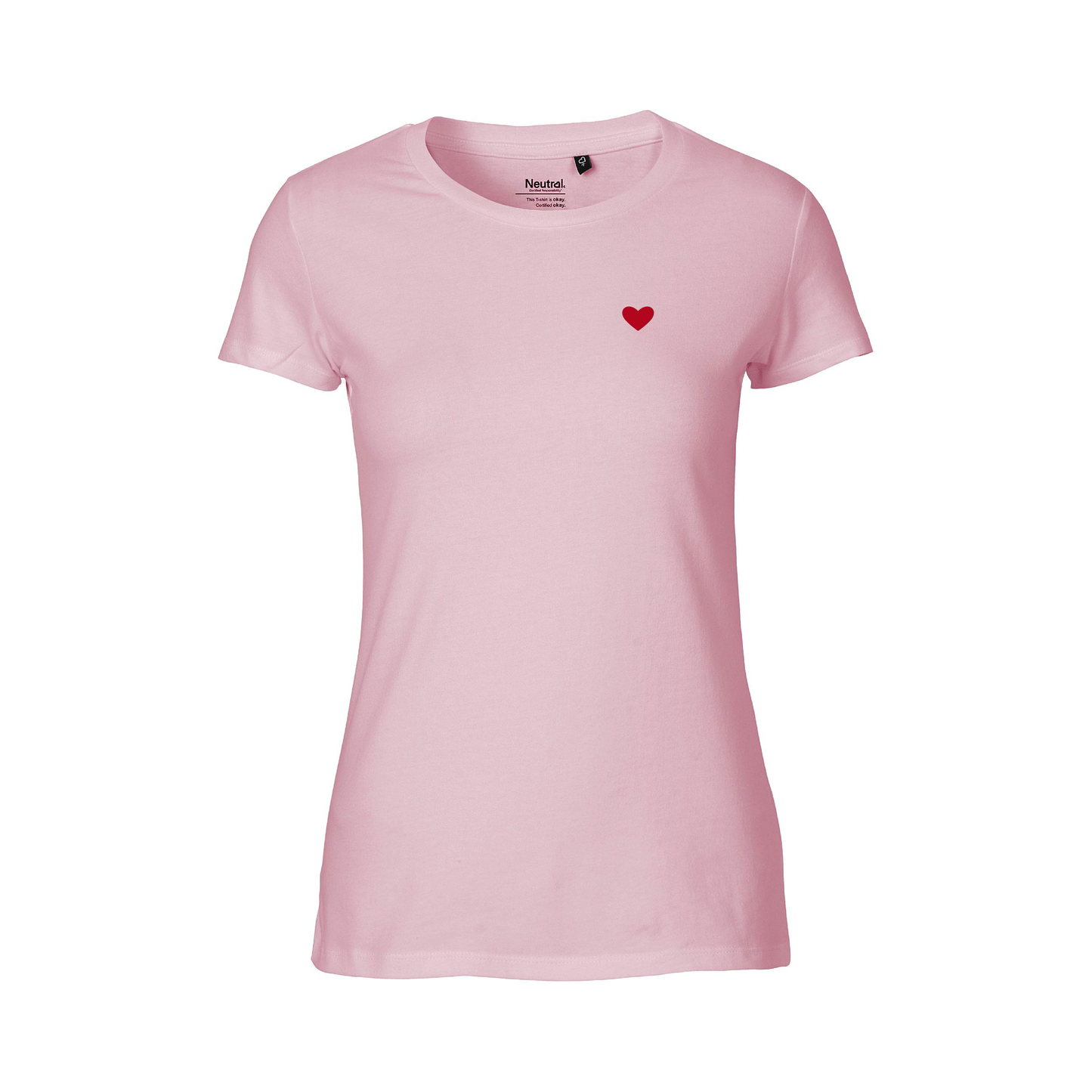 HerzShirt Women Rundhals // Zartrosa