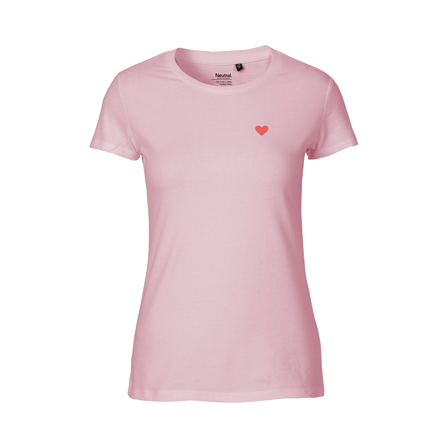 HerzShirt Women Rundhals // Zartrosa