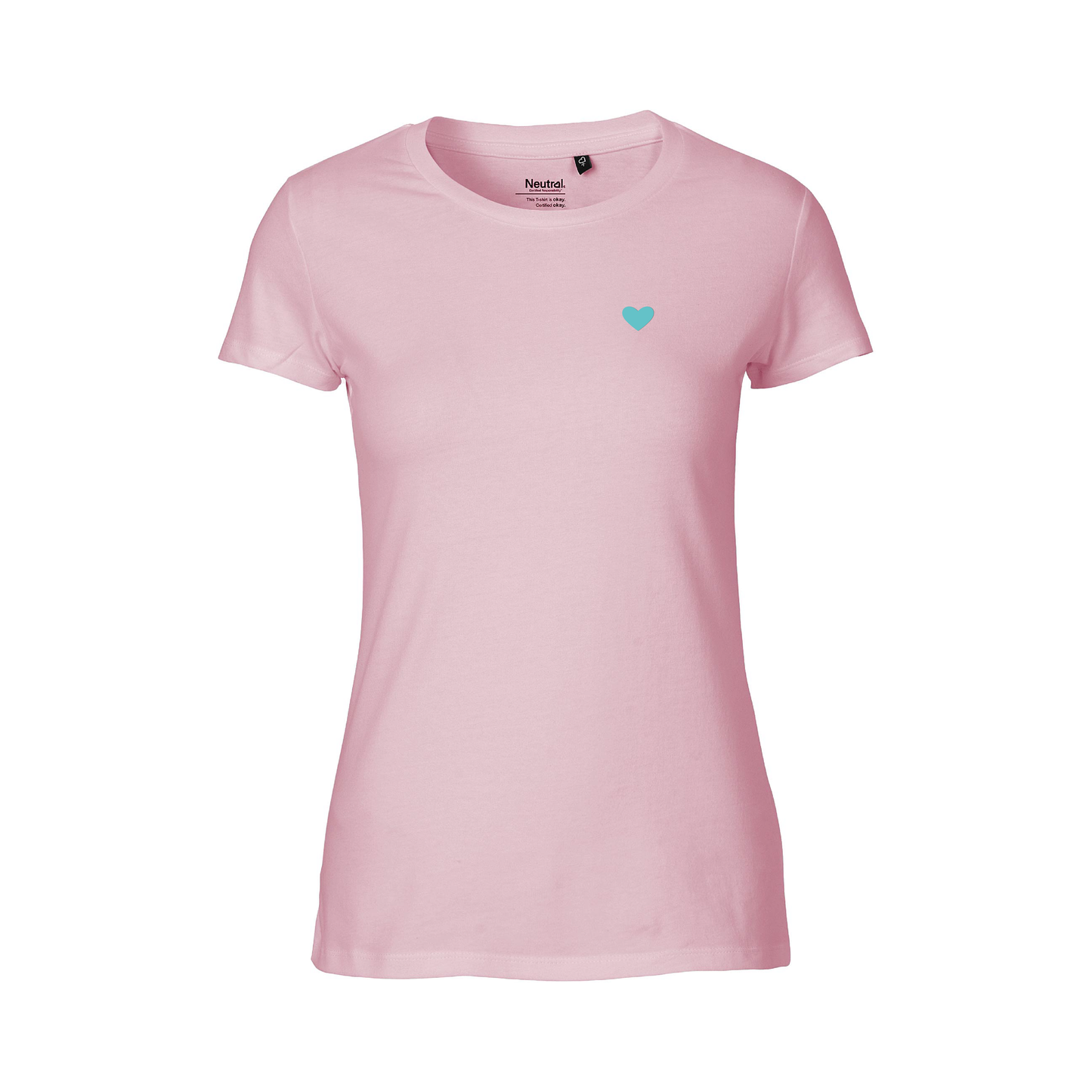 HerzShirt Women Rundhals // Zartrosa